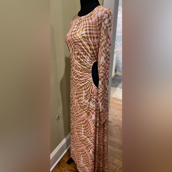 AFRM Geometric Pattern Maxi Dress W/Cutout - Picture 5 of 6